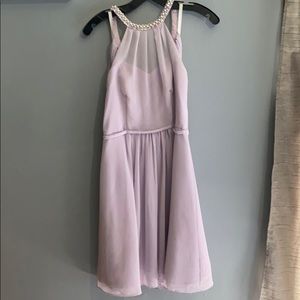 Lavender dress with beading accent